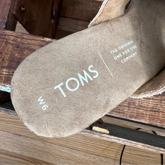 Toms Brown Suede Leather Block Heel Sandals Women’s 6 - Picture 10 of 10